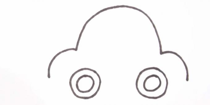 Kako nacrtati automobil: prikažite kotače