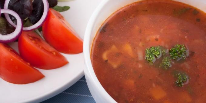 biljna juhe: rajčica juha paprike