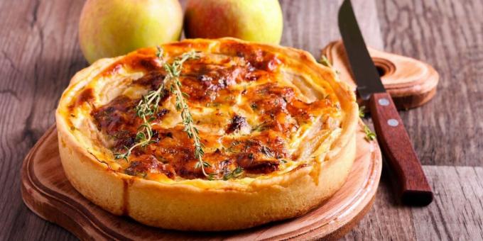 Quiche s piletinom i jabukom