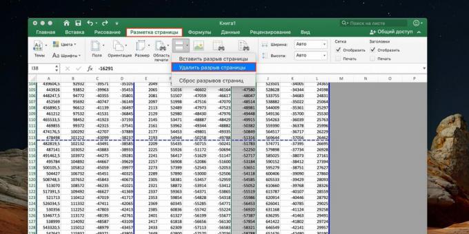Kako ukloniti prijelom stranice u Excelu