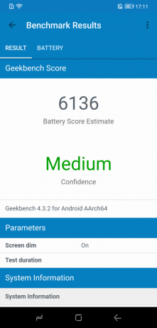 Doogee S90: Geekbench rezultat