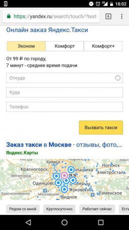 "Yandex": taksi