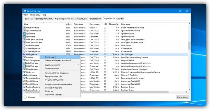 Kako mogu izbrisati datoteke u sustavu Windows: Kliknite na „Završi zadatak”