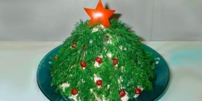 Božić receptima jela: salata sa šljive „božićno drvce”