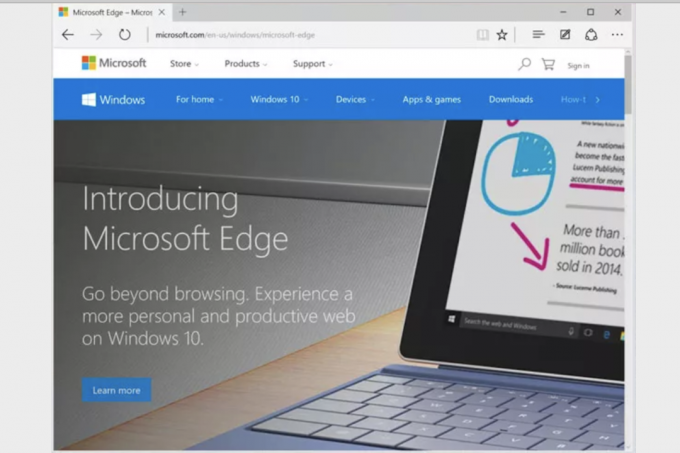 Alternativni bilo koju verziju Google Chrome: Microsoft Edge