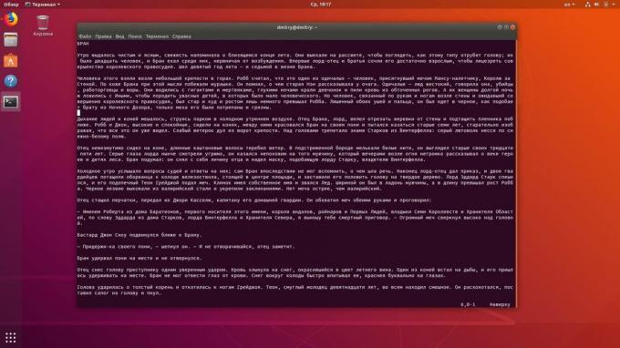  Linux Terminal omogućuje ispis tekstove