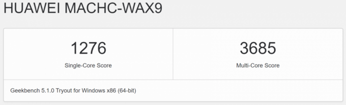 Huawei MateBook X Pro 2020: Geekbench rezultati