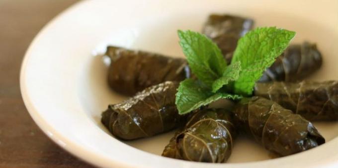 Vegetarijanska Dolma riže i slanutak